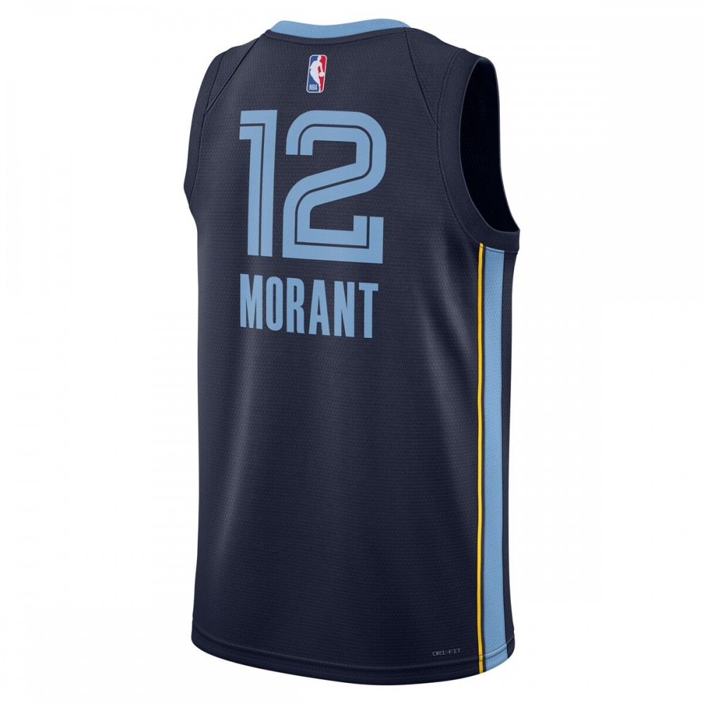 Ja Morant Memphis Grizzlies Unisex 2022/23 Swingman Jersey - Icon Edition - Navy-Pro Kit Vault | Brand New 26/27 Sports Jerseys